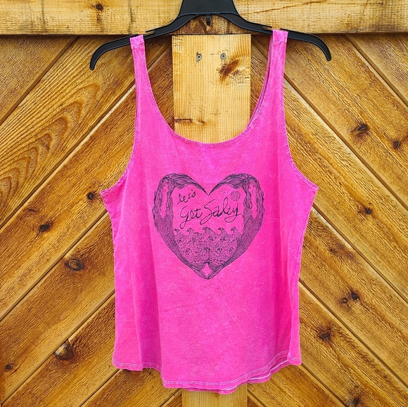 Salt Life Let's Get Salty Mermaid Distressed Tank